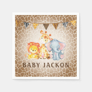 Jungle Elephant Baby Shower Napkins