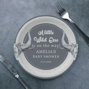Jungle Elephant Safari Baby Shower Plates