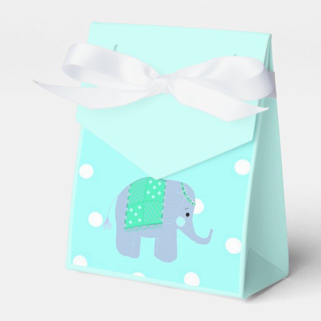 Jungle Elephant with Blanket Favour Box (Front Side)