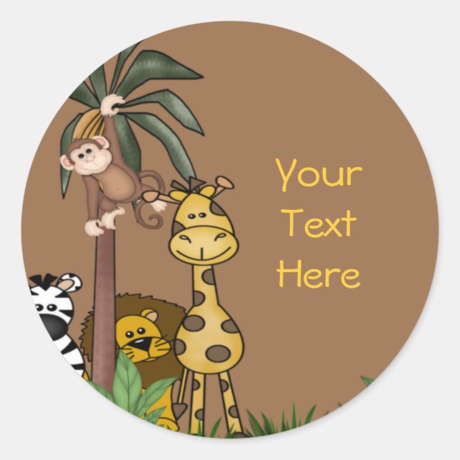 Jungle  envelope Seals and Stickers (Front)