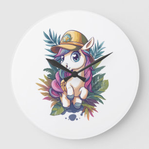 Jungle Explorer Unicorn (1) Large Clock
