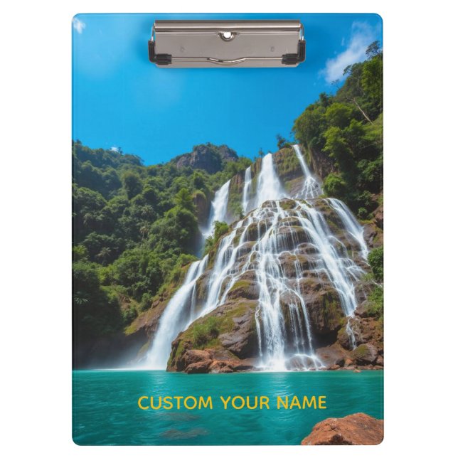Jungle Fall Journal Where Thoughts Flow Like water Clipboard (Front)