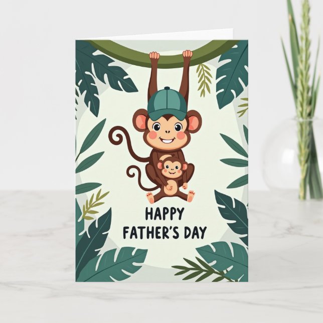 Jungle Fathers Day Scene Card (Front)