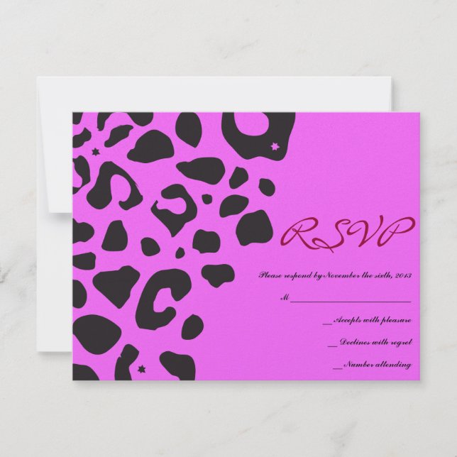 JUNGLE FEVER Bat Bar Mitzvah Reply Card (Front)