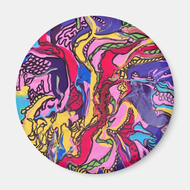 ‘Jungle Fever’ Design Round Magnets (Front)