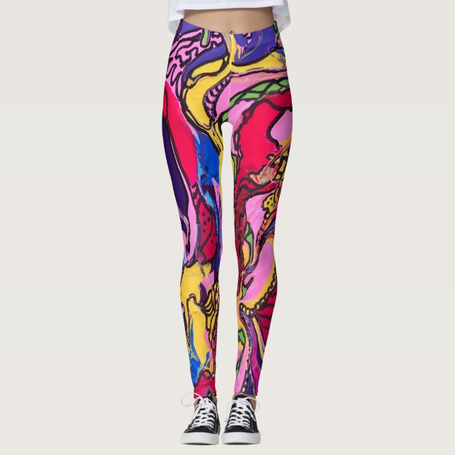 ‘Jungle Fever’ Print Tights (Front)