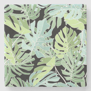 Jungle Floral Pattern 2 Stone Coaster