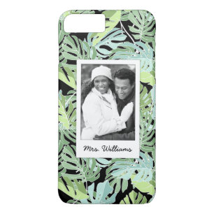Jungle Floral Pattern   Add Your Photo & Name iPhone 8 Plus/7 Plus Case