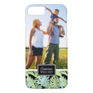Jungle Floral Pattern   Add Your Photo & Name iPhone 8/7 Case