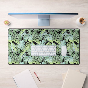 Jungle Floral Pattern Desk Mat