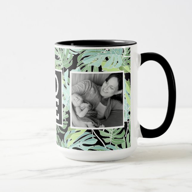 Jungle Floral Pattern | LOVE with Photos Mug (Right)