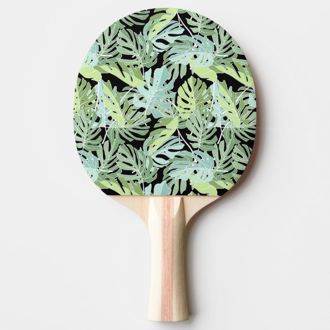 Jungle Floral Pattern Ping Pong Paddle (Front)