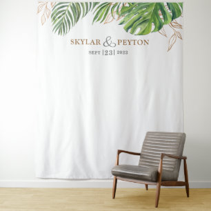 Jungle Foilage Exotic Green Tapestry