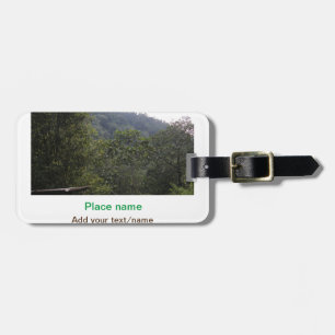 Jungle forest trees moutain travel add place name luggage tag