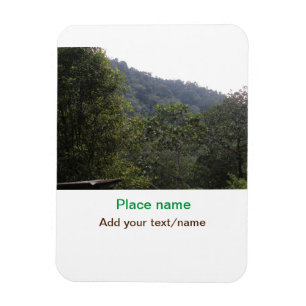 Jungle forest trees moutain travel add place name magnet