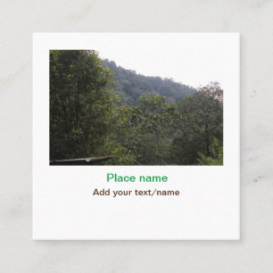 Jungle forest trees moutain travel add place name square business card