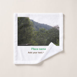 Jungle forest trees moutain travel add place name wash cloth