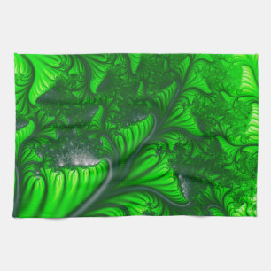 Jungle fractal tea towel
