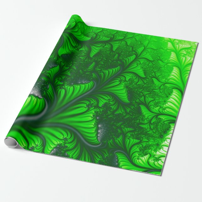 Jungle fractal wrapping paper (Unrolled)