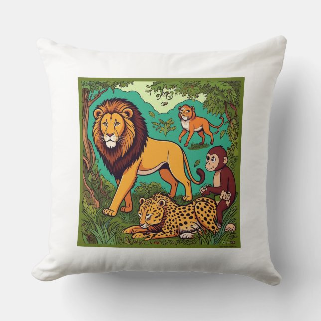 Jungle Friends Adventure Cushion (Front)