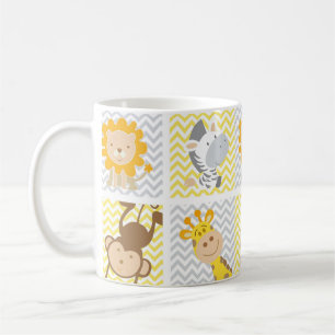 Jungle Friends Pattern Coffee Mug