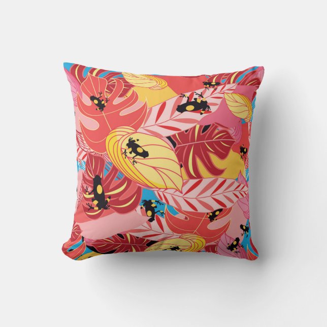 Jungle Frogs Cushion (Front)