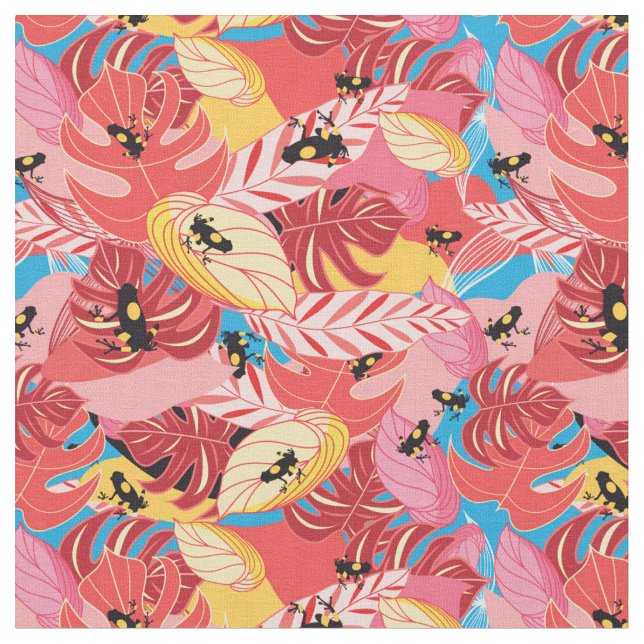 Jungle Frogs Fabric (Close Up)