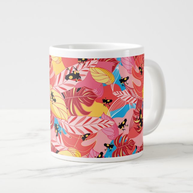 Jungle Frogs Large Coffee Mug (Front Right)