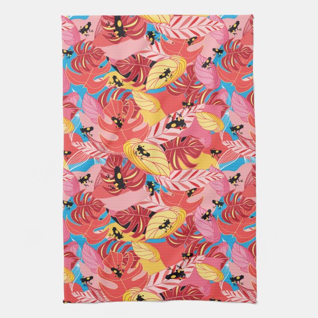 Jungle Frogs Tea Towel (Vertical)