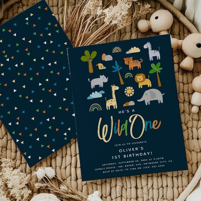 Jungle Fun for the Birthday Beast - 1st Birthday Invitation (Creator Uploaded)