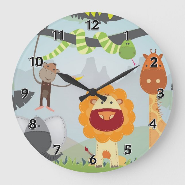 Jungle Fun Large Clock (Front)