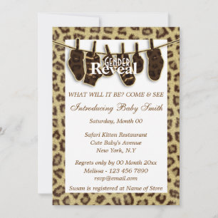 Jungle gender reveal PERSONALIZE Invitation