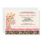 Jungle Giraffe Print (Pink) Baby Shower 5x7 Invite