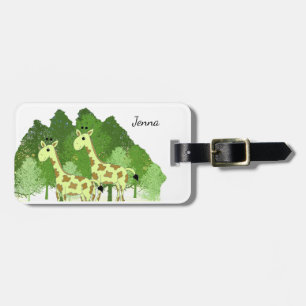 Jungle Giraffes Luggage Tag