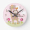 Jungle Girl Animal Kid's Baby Nursery Clock