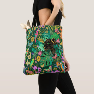 Jungle Golden Fantasy Surreal Exotic Tote Bag