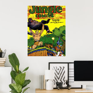 Jungle Gorilla's Lair Vintage Comics Poster