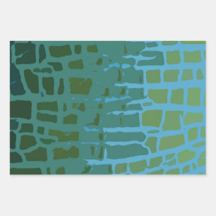 Jungle Green Giraffe Skin Design Wrapping Paper Sheet