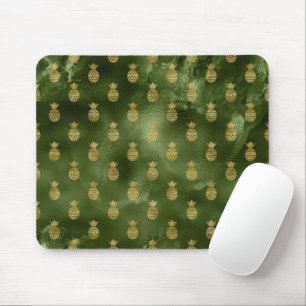 Jungle Green Yellow Pineapple Tropical Fruit Mouse Pad
