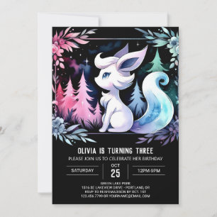 Jungle Happy Wolf Birthday Invitation