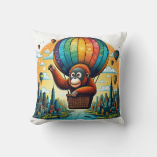 Jungle Harmony: Orangutan-Inspired  Cushion