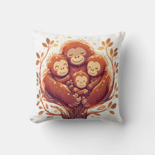 Jungle Harmony: Orangutan-Inspired Cushion