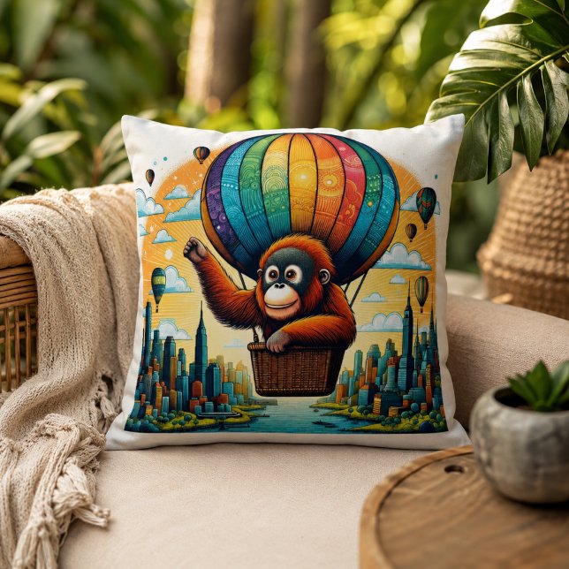 Jungle Harmony: Orangutan-Inspired  Cushion (Jungle Harmony: Orangutan-Inspired Throw Pillow)