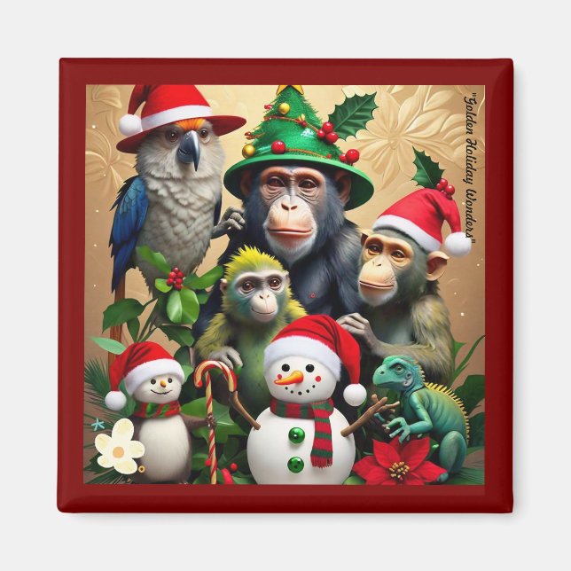 "Jungle Holiday Magic" Magnet (Front)