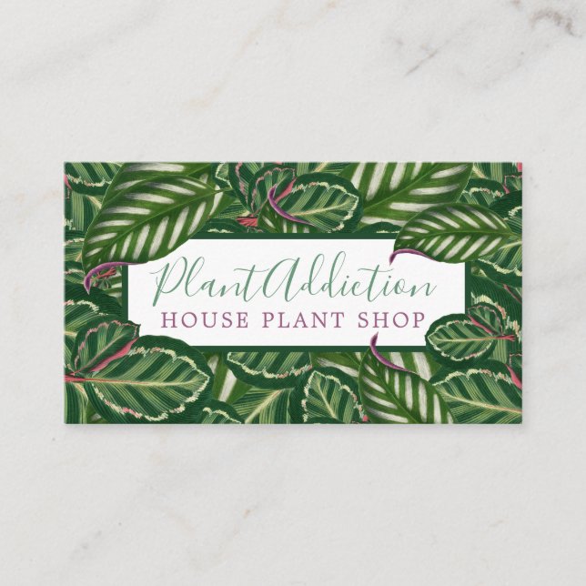 Jungle house plant shop business card (Front)