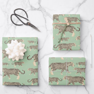 Jungle Jaguar Animal Pattern Wrapping Paper Sheet