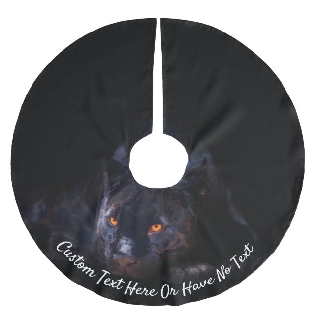 Jungle Jaguar Leopard Black Cat Panther  Brushed P Brushed Polyester Tree Skirt (Front)