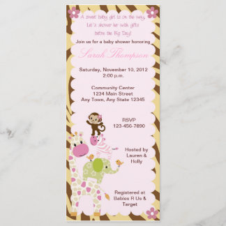 Jungle Jill Baby Shower Invitation