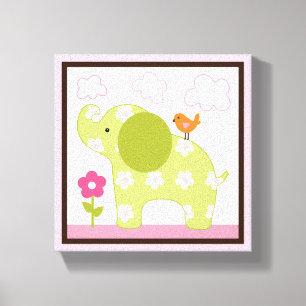 Jungle Jill Elephant Girl Animals Canvas Print