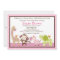 Jungle Jill /Girl Animals Baby Shower Invitation